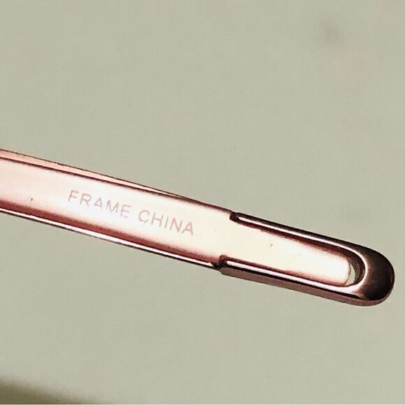 Manzini Eyewear Pink Gold Oval Sunglasses Frames - Picture 4 of 6